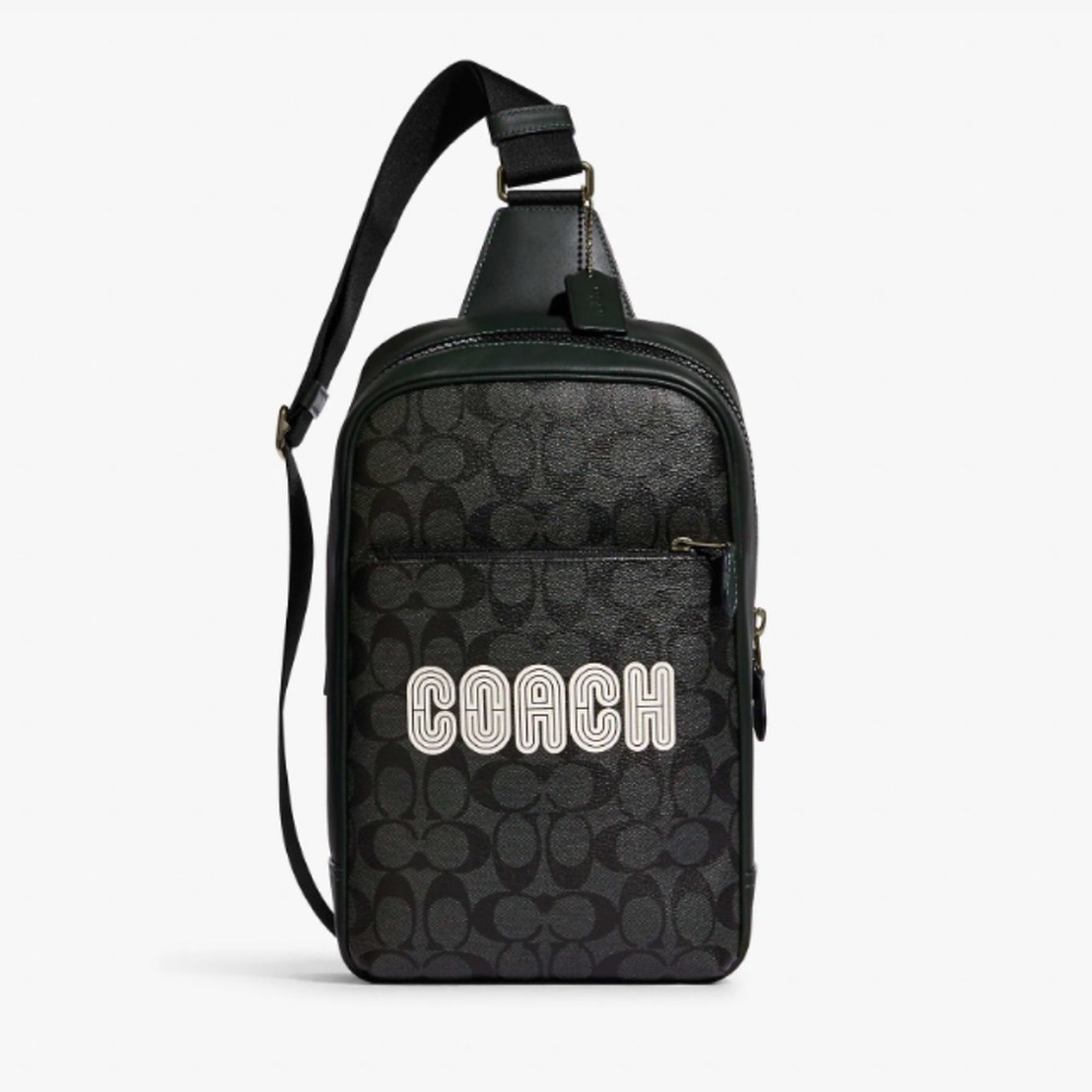 NWT Coach Westway backpack in Colorblock Signature Canvas with Coach Patch Sling - Picture 13 of 14